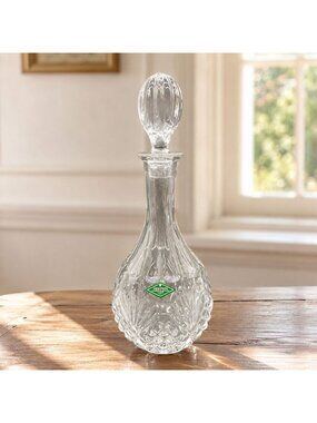 Shannon Crystal Dublin Wine Decanter with Stopper 24% Lead Cut Glass 12.5"